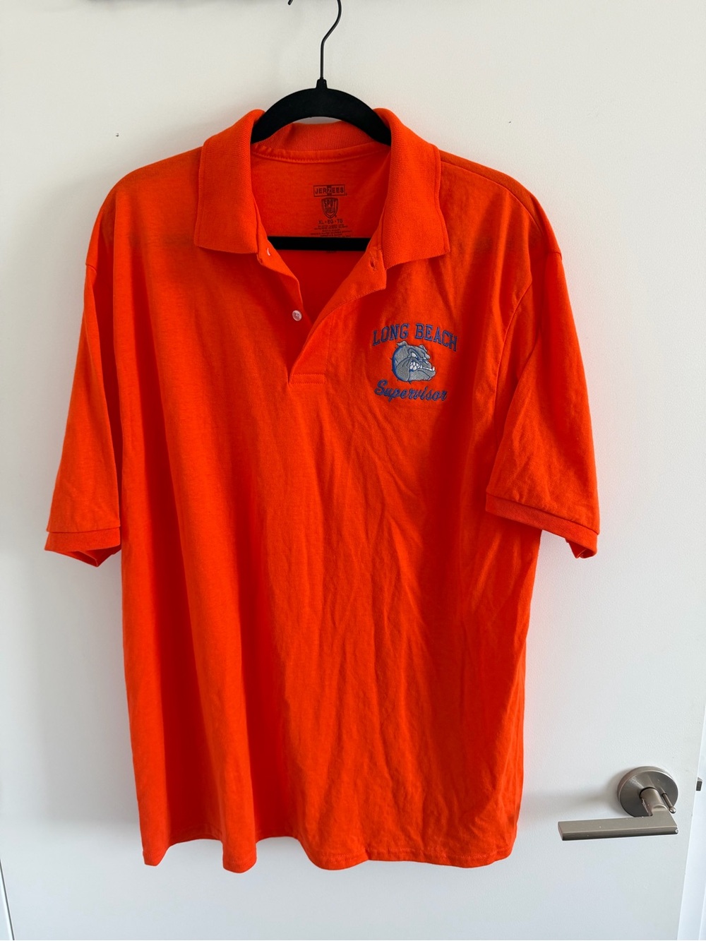 Long Beach Supervisor Embroidered Orange Polo Shirt XL LBNY